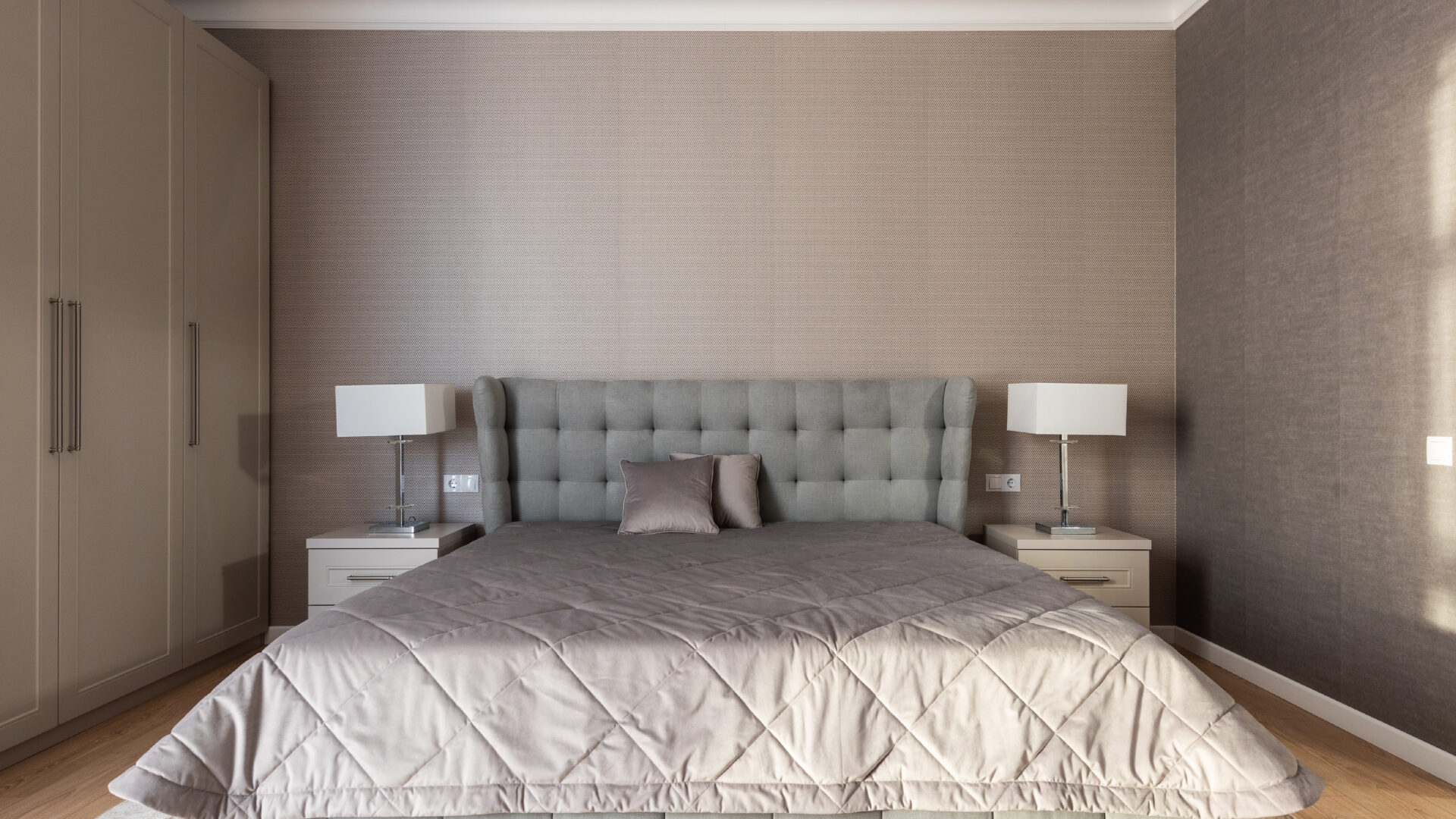 拿鐵色棕色房間壁紙