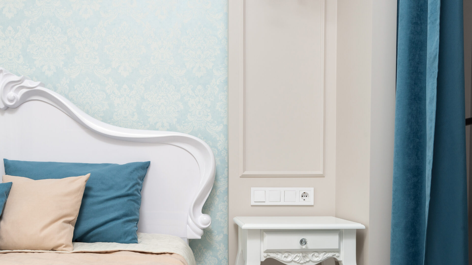 薄荷色房間壁紙