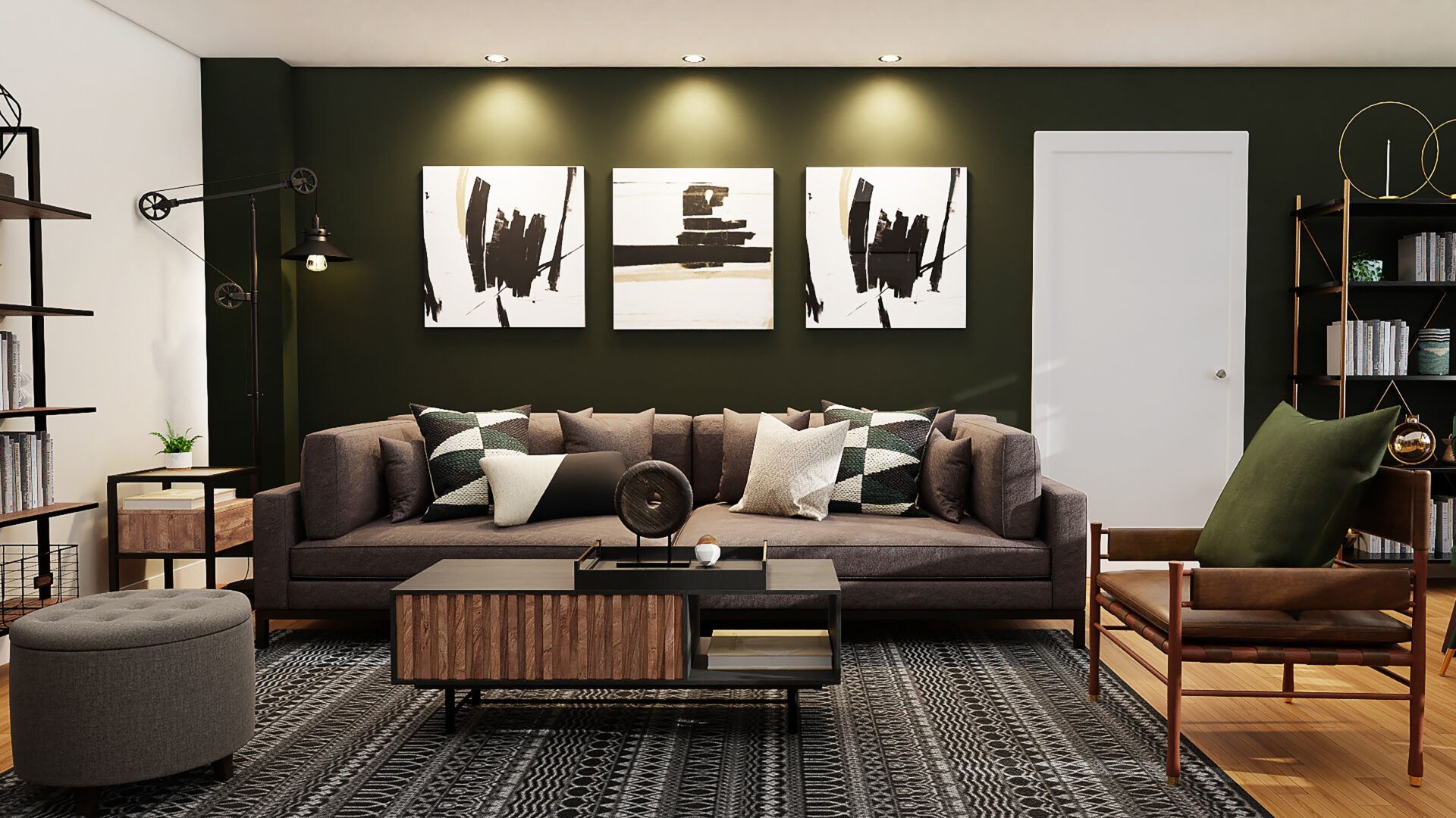 客廳裝潢設計範例純色壁紙推薦